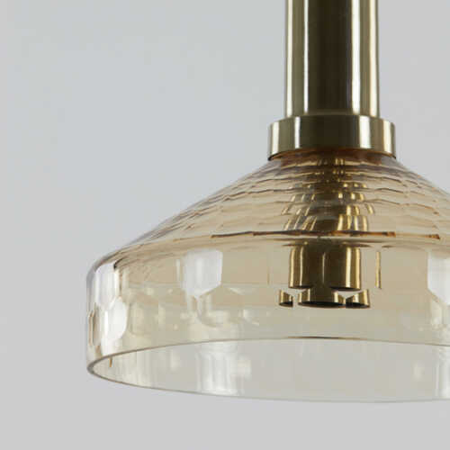 Hanglamp 25x24cm DELILO - Glas Amber
