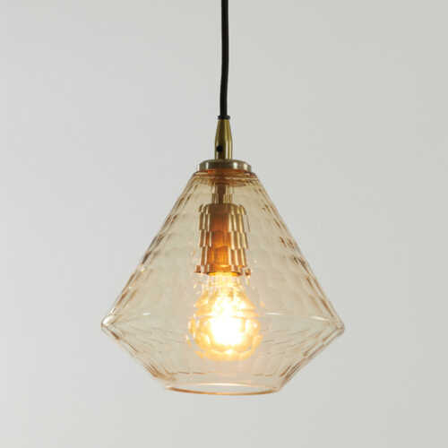 Hanglamp 20x23cm DELILU - Glas Amber