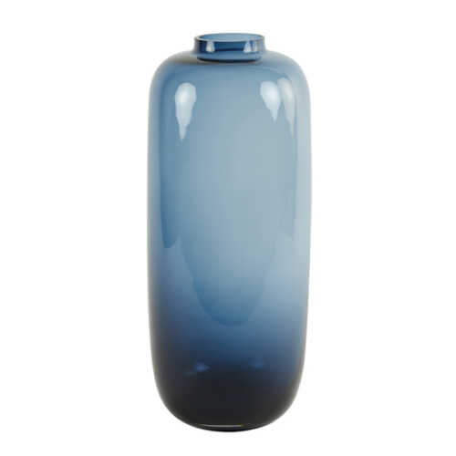 Vaas 24x56cm KEIRA glas - Marine Blauw