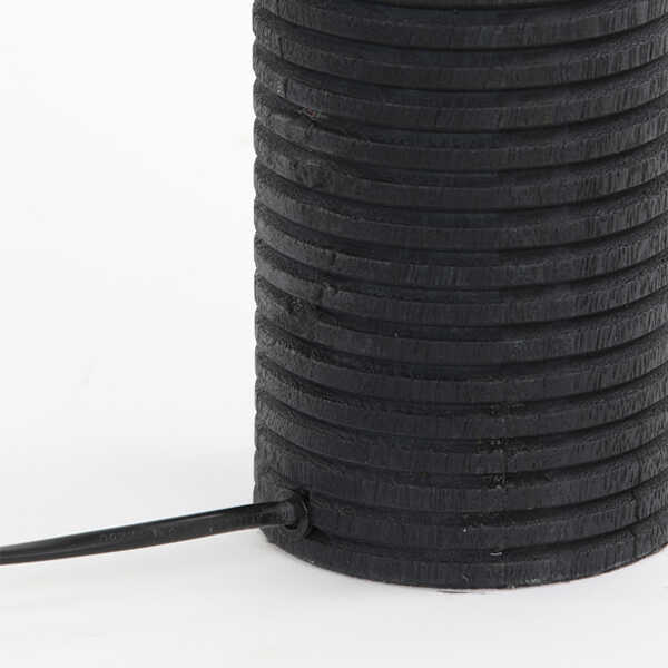 Lampvoet 10x23cm PAOLO hout - Zwart