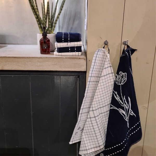 DDDDD Theedoek Lisse 60x65cm - Blauw