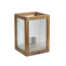 Tafellamp 25x25x35cm MUNDA - Bruin hout / helder glas