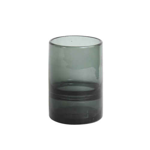 Theelicht 10x15cm PASCHA glas - Grijs