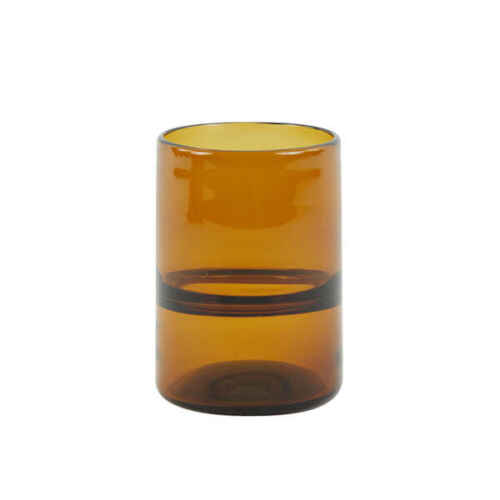 Theelicht 10x15cm PASCHA glas - Bruin