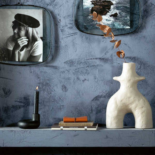 vtwonen Ecomix kandelaar voor dinerkaars - Zwart