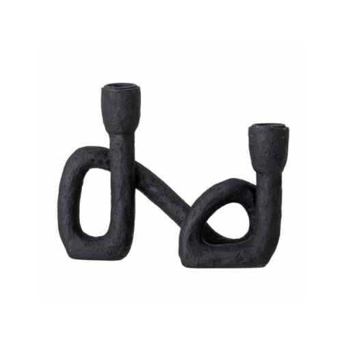 Bloomingville Kaarsenstandaard Polyresin Mashel - Zwart