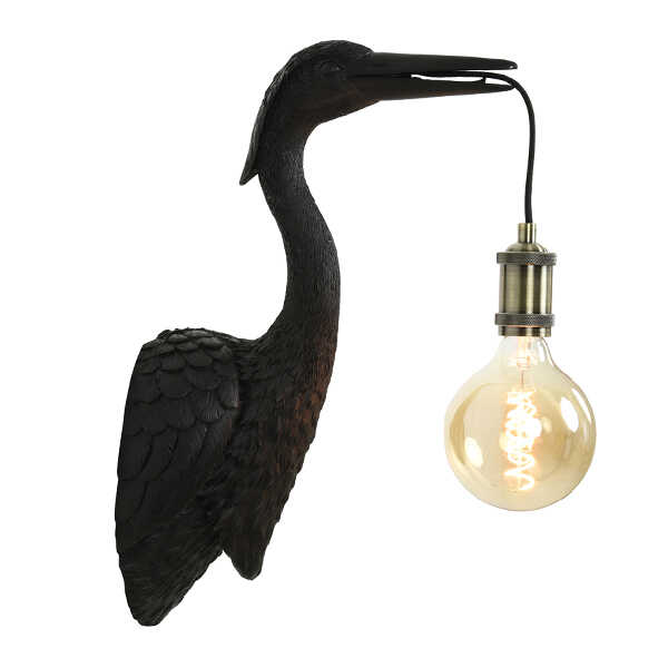 Wandlamp CRANE 29,5x16x48cm - Mat Zwart OP=OP - Afbeelding 2
