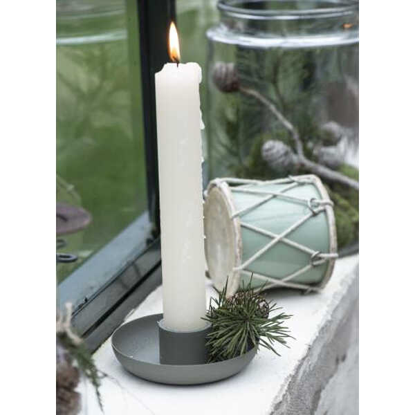 IB Laursen Kaarsenhouder voor kaars 3,8cm - Dusty Green - Afbeelding 2