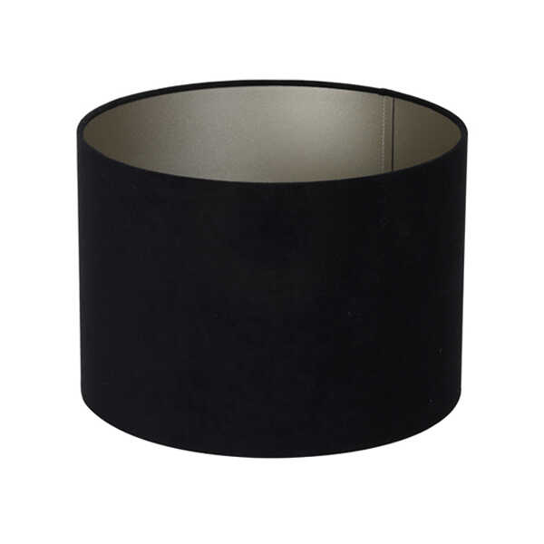 Lampenkap VELOURS Cilinder Ø40x30cm - Zwart Taupe - Afbeelding 2