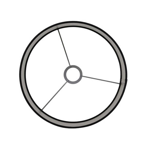 Lampenkap VELOURS Cilinder Ø40x30cm - Zwart Taupe - Afbeelding 3