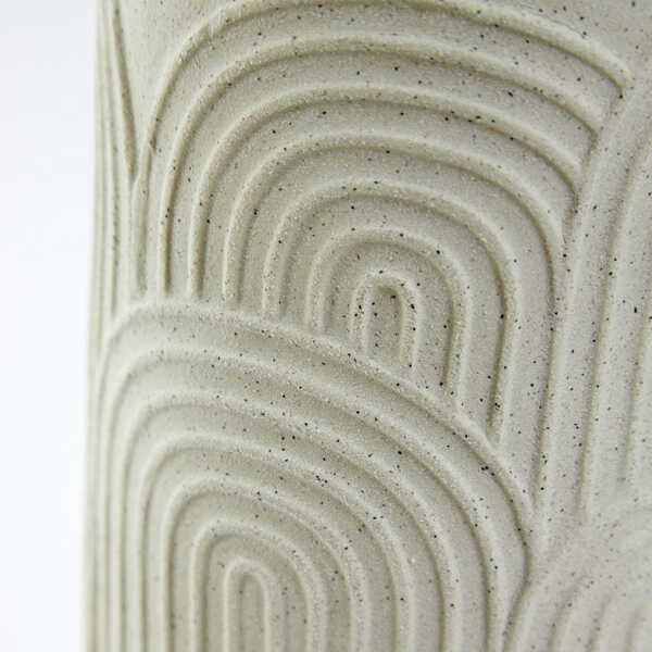 Vaas DIEGO 15,5x41cm Keramiek - Crème - Afbeelding 2