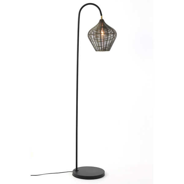 Vloerlamp ALVARO - Antiek Brons Mat Zwart - Afbeelding 6