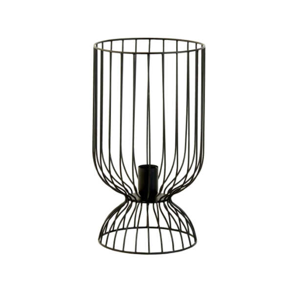 Tafellamp LAZAR Ø23x42cm - Mat Zwart