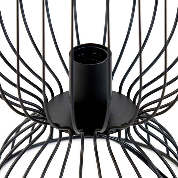 Tafellamp LAZAR Ø23x42cm - Mat Zwart - Afbeelding 4