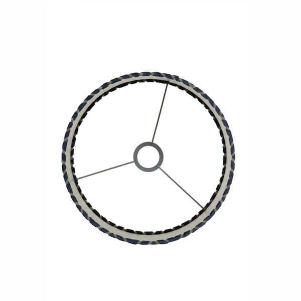 Lampenkap MAZE Cilinder Ø25x18cm - Donkerblauw Taupe OP=OP - Afbeelding 3