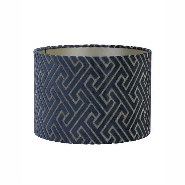 Lampenkap MAZE Cilinder Ø30x21cm - Donkerblauw Taupe