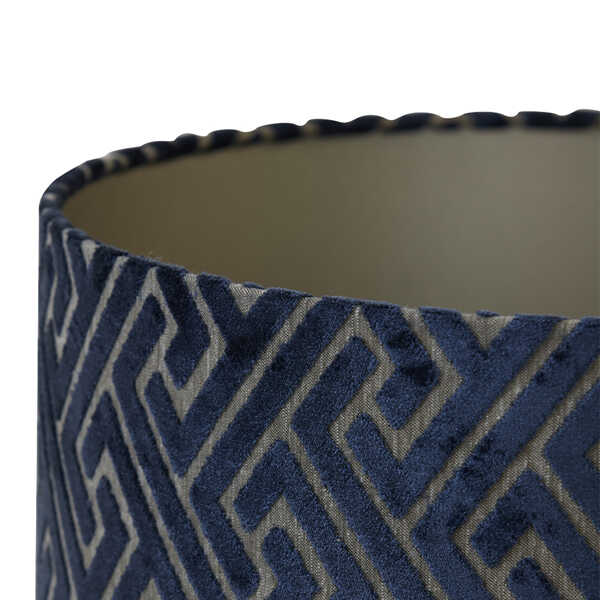 Lampenkap MAZE Cilinder Ø30x21cm - Donkerblauw Taupe - Afbeelding 3