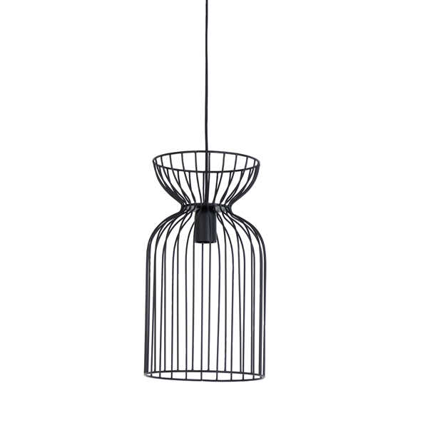 Hanglamp LAZAR Ø23x42cm - Mat Zwart OP=OP