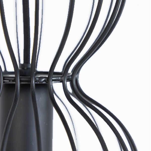 Hanglamp LAZAR Ø23x42cm - Mat Zwart OP=OP - Afbeelding 5