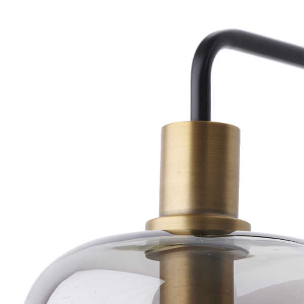 Wandlamp LEKAR 35x21x70cm - Antiek Brons/Smoke Glas - Afbeelding 3