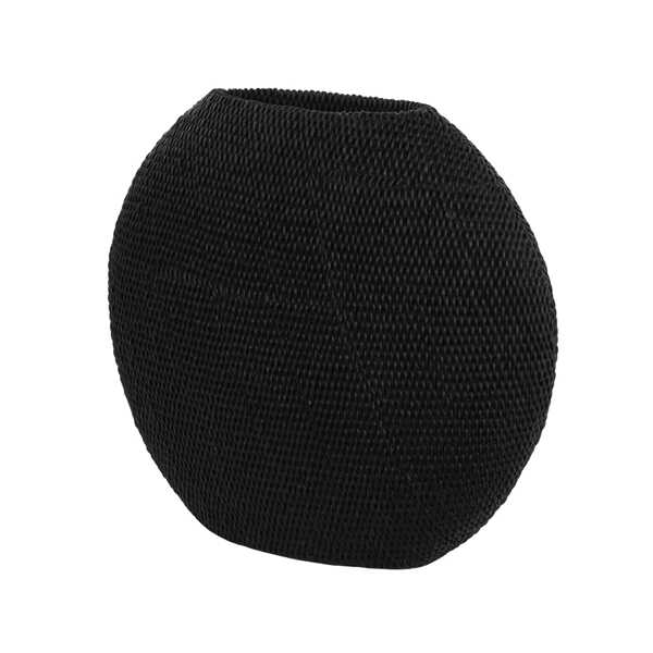 Vaas MASHABA 40,5x14,5x36,5cm - Mat Zwart - Afbeelding 2