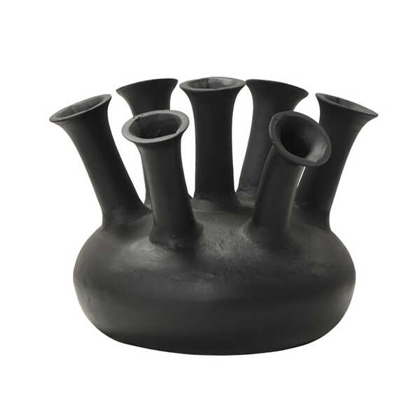 Tulpenvaas 35x35cm Aluminium - Mat Zwart