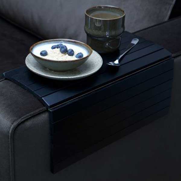 Flexibel dienblad armleuning XL – Zwart - Afbeelding 2