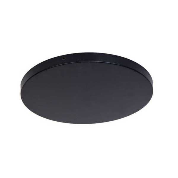 Plafondplaat Rond zonder gaten Ø30cm - Mat Zwart