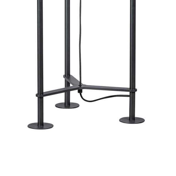 ETH Vloerlamp The Silo Tripod Ø28x135cm - Zwart/Smoke Glas - Afbeelding 3
