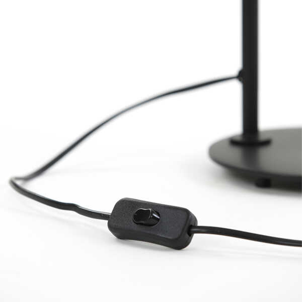 Tafellamp LEKANG 24x18x58cm – Mat Zwart - Afbeelding 3