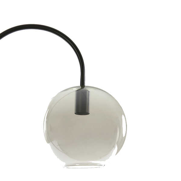 Vloerlamp SUBAR 45x28x158cm – Mat Zwart/Smoke Glas - Afbeelding 3