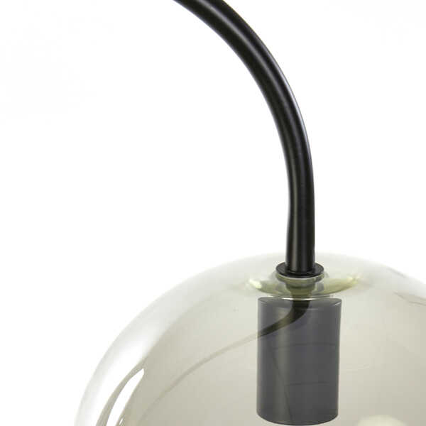 Vloerlamp SUBAR 45x28x158cm – Mat Zwart/Smoke Glas - Afbeelding 2