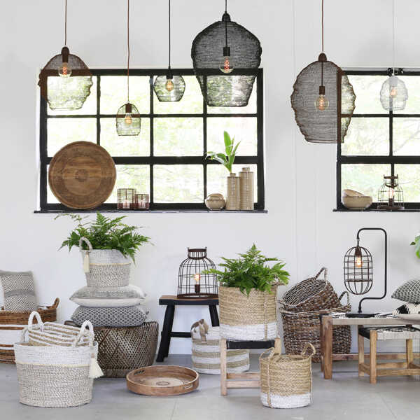 Hanglamp NIKKI 45x60cm Gaas - Glans Zwart - Afbeelding 2