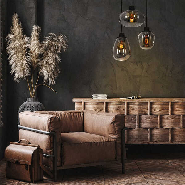 Hanglamp Reflexion 3-lichts - Zwart - Afbeelding 3