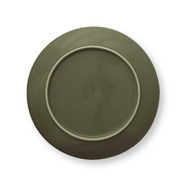 vtwonen Bord Relievo Ø23cm - Dark Green OP=OP - Afbeelding 3