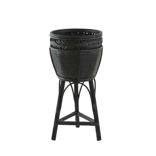 Bloempot op standaard CARAZI Ø29x60,5cm - Zwart - Afbeelding 5