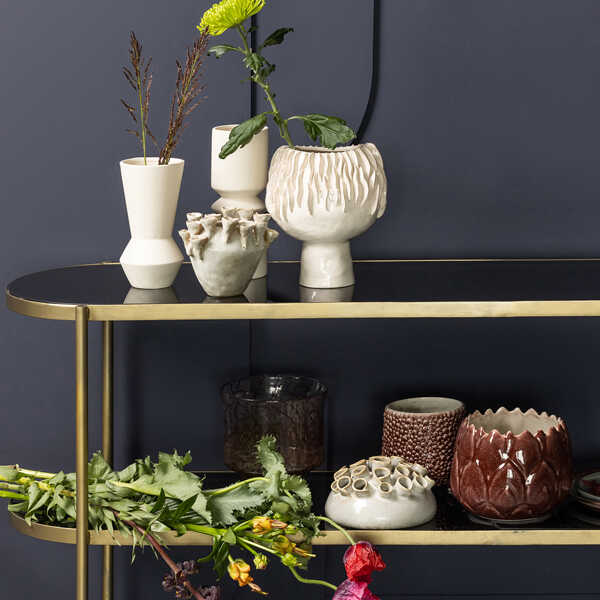 BePureHome Vaas Seaweed Keramiek - Offwhite OP=OP - Afbeelding 4