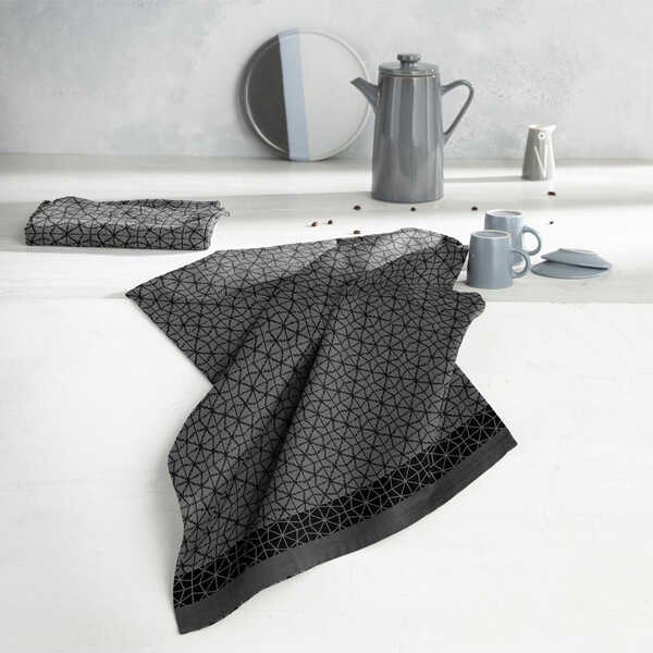 DDDDD Keukendoek Chrystal 50x55cm - Black - Afbeelding 2