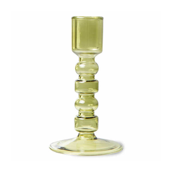 HKliving The Emeralds Kandelaar M - Olive Green OP=OP