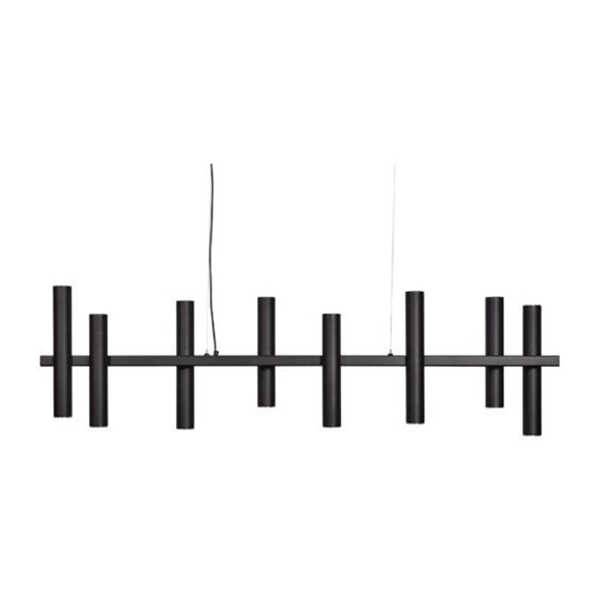 Hanglamp Stelvio 8-lichts 140cm - Zwart