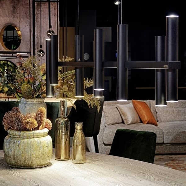 Hanglamp Stelvio 8-lichts 140cm - Zwart - Afbeelding 3