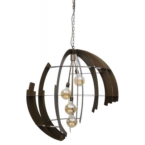 Hanglamp Terra 4-lichts Ø100cm - Oud Messing
