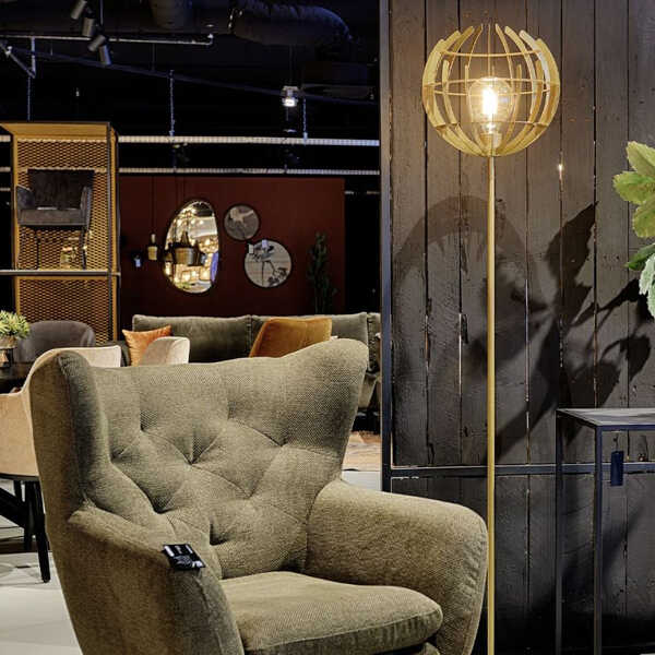 Vloerlamp Terra 175cm - Goud - Afbeelding 2