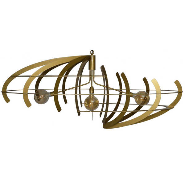 Hanglamp Terra Ovaal 3-lichts 150cm - Goud - Afbeelding 3