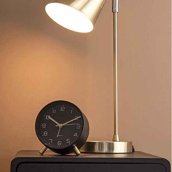 Alarmklok Lofty Ø11cm - Mat Zwart - Afbeelding 2