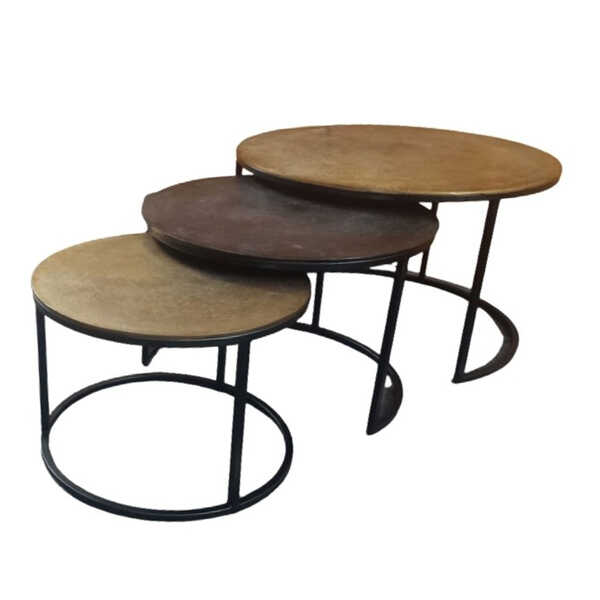Salontafel Xaro set/3 - Goud Zwart