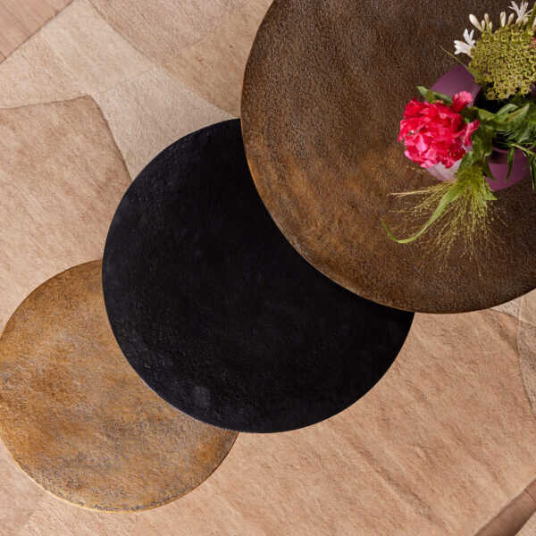 Salontafel Xaro set/3 - Goud Zwart - Afbeelding 2