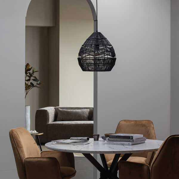 WOOOD Hanglamp Adelaide Ø35cm - Zwart - OP=OP - Afbeelding 4