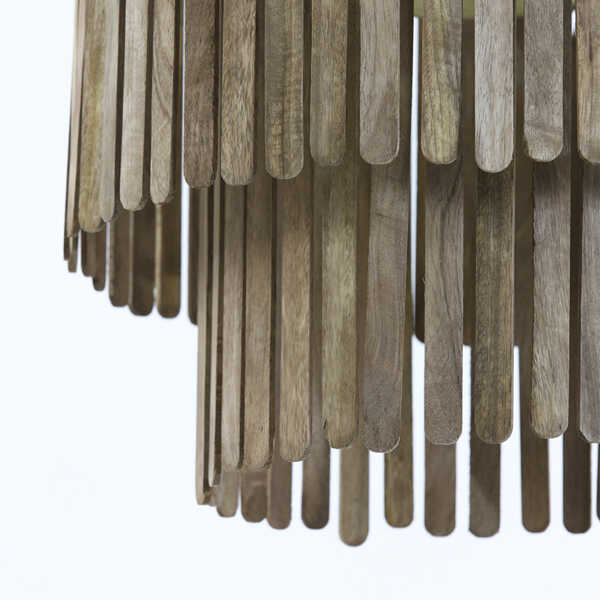 Hanglamp GULARO Ø45x43cm Hout - Donker Bruin - Afbeelding 2