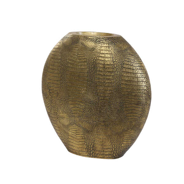 Vaas SKELD 39x11x40cm - Antiek Brons - Afbeelding 2